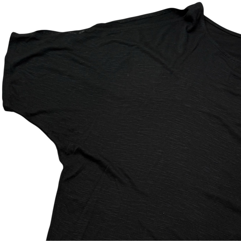Jones New York Tunic Top Womens L Black Cold Shoulder Stretch Knit Casual - Picture 11 of 11